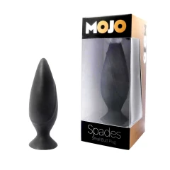 Чёрная большая анальная пробка Mojo - 11 см.